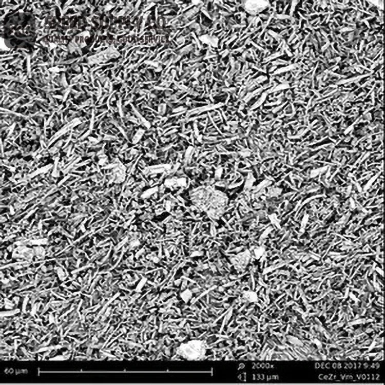 Cerium Zirkoniumoksidi jauhetut nanokuidut
